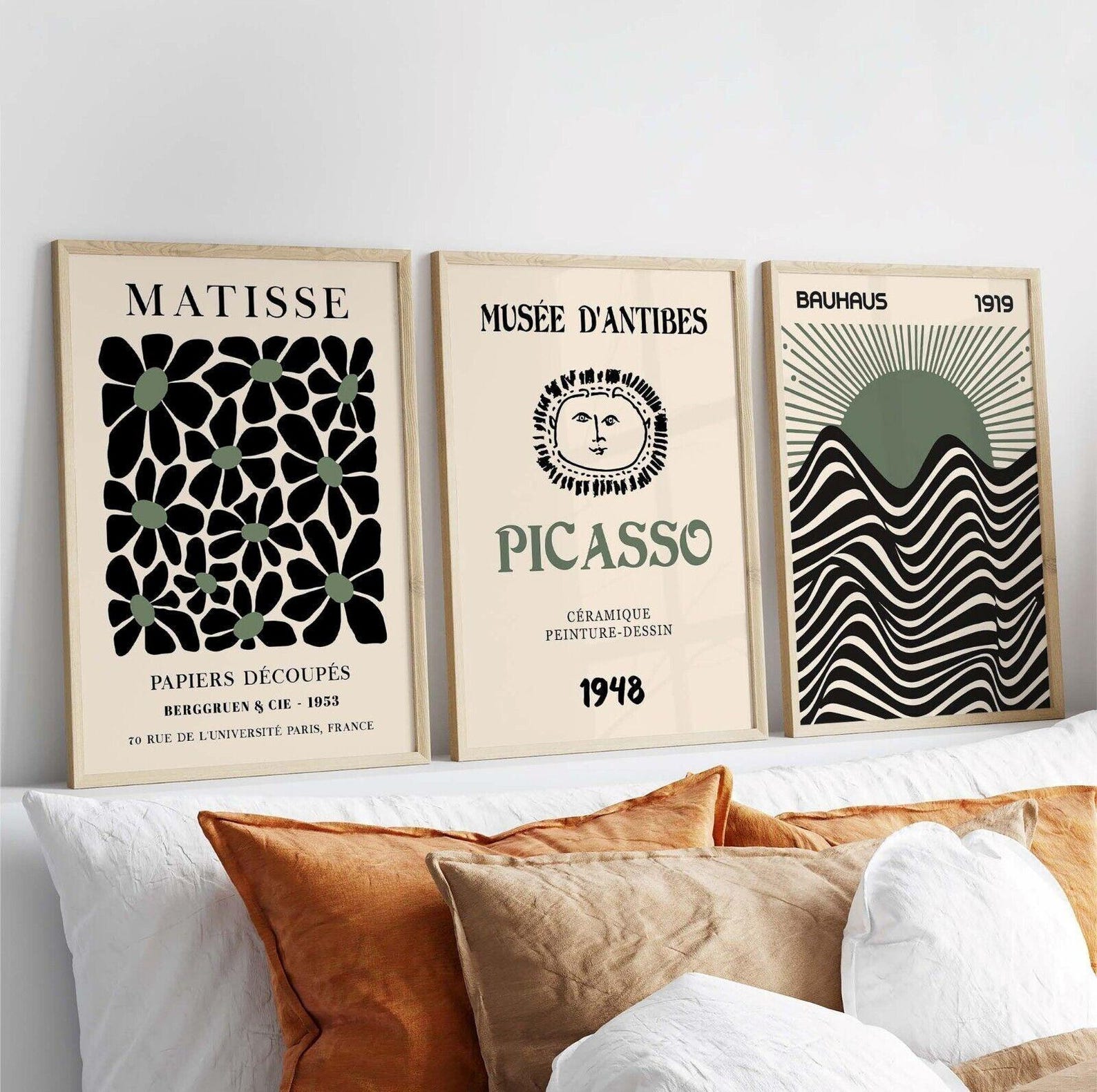 Office Furniture Layout - 3pcs/set Retro Matisse Canvas Wall Art