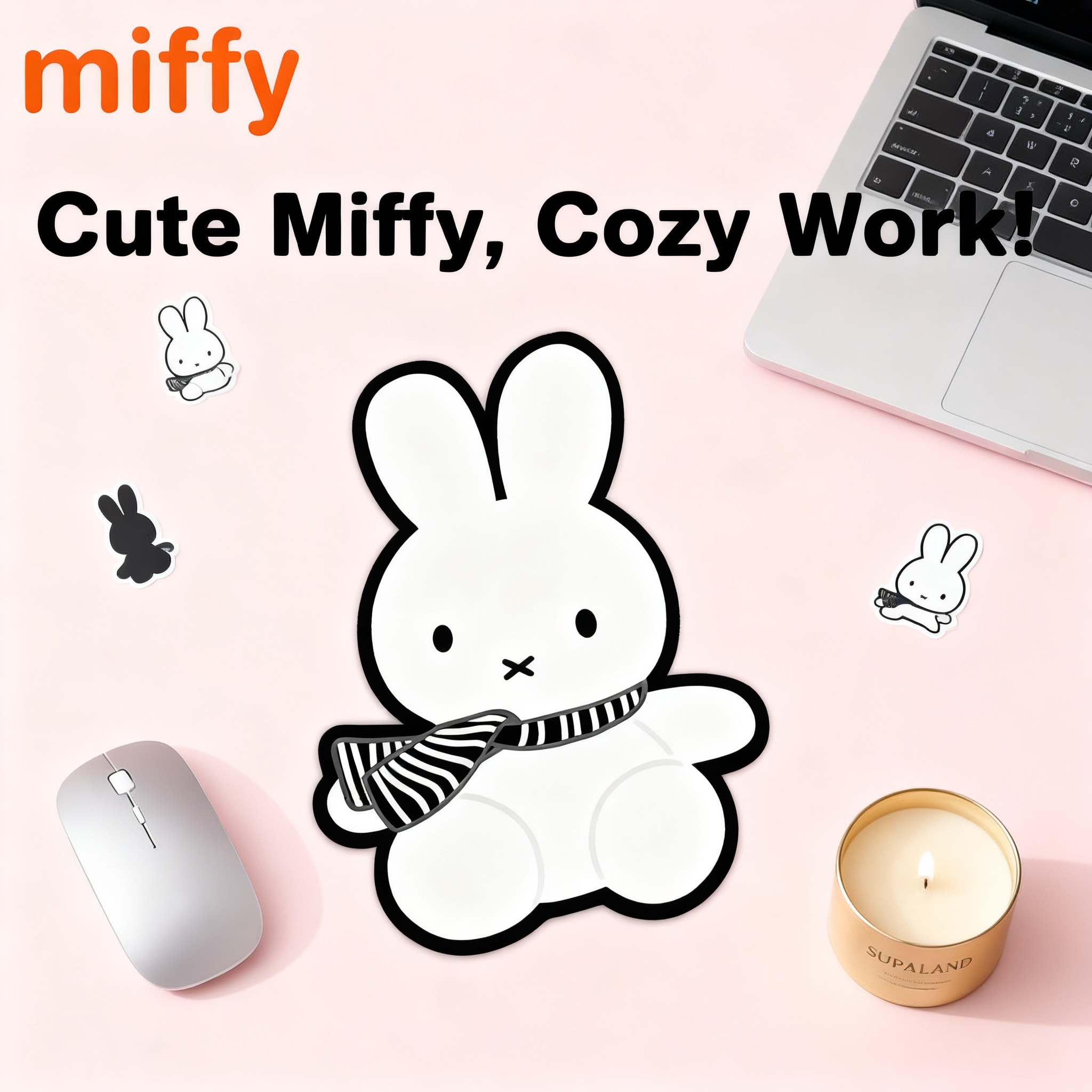 Office Furniture Layout - Miffy Kawaii Cartoon Rabbit Mouse Pad