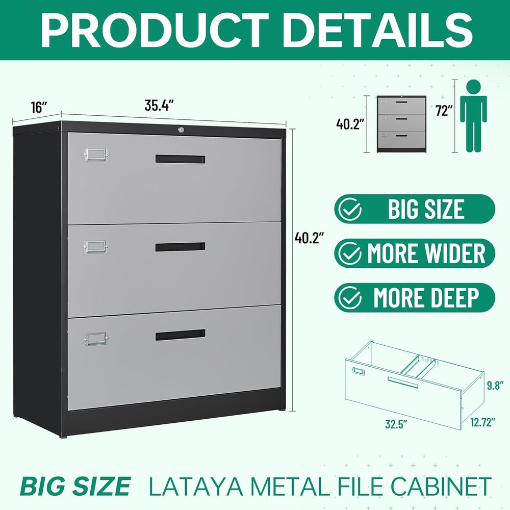 Metal Lateral File Cabinet wit - File Cabinet Lateral บทวิจารณ์และราคา