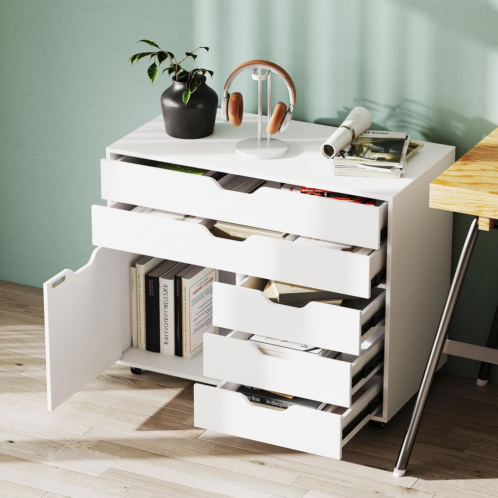5Drawer Mobile File Cabinet, R - File Cabinet Lateral บทวิจารณ์และราคา