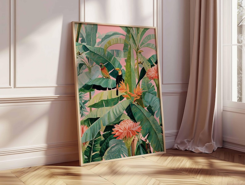 1pc Retro Tropical Canvas Post - Office Furniture Layout บทวิจารณ์และราคา