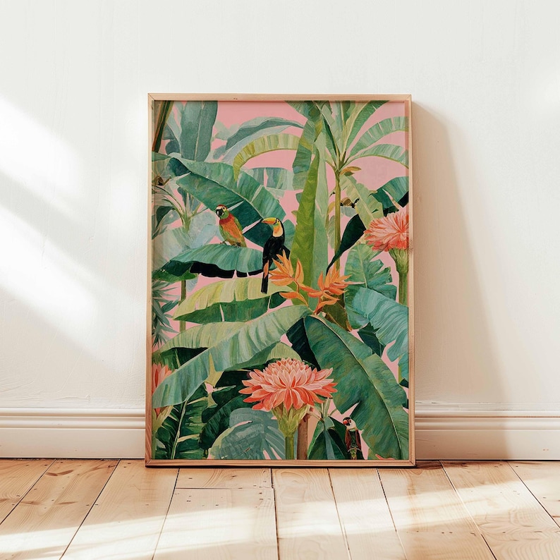 1pc Retro Tropical Canvas Post - Office Furniture Layout บทวิจารณ์และราคา