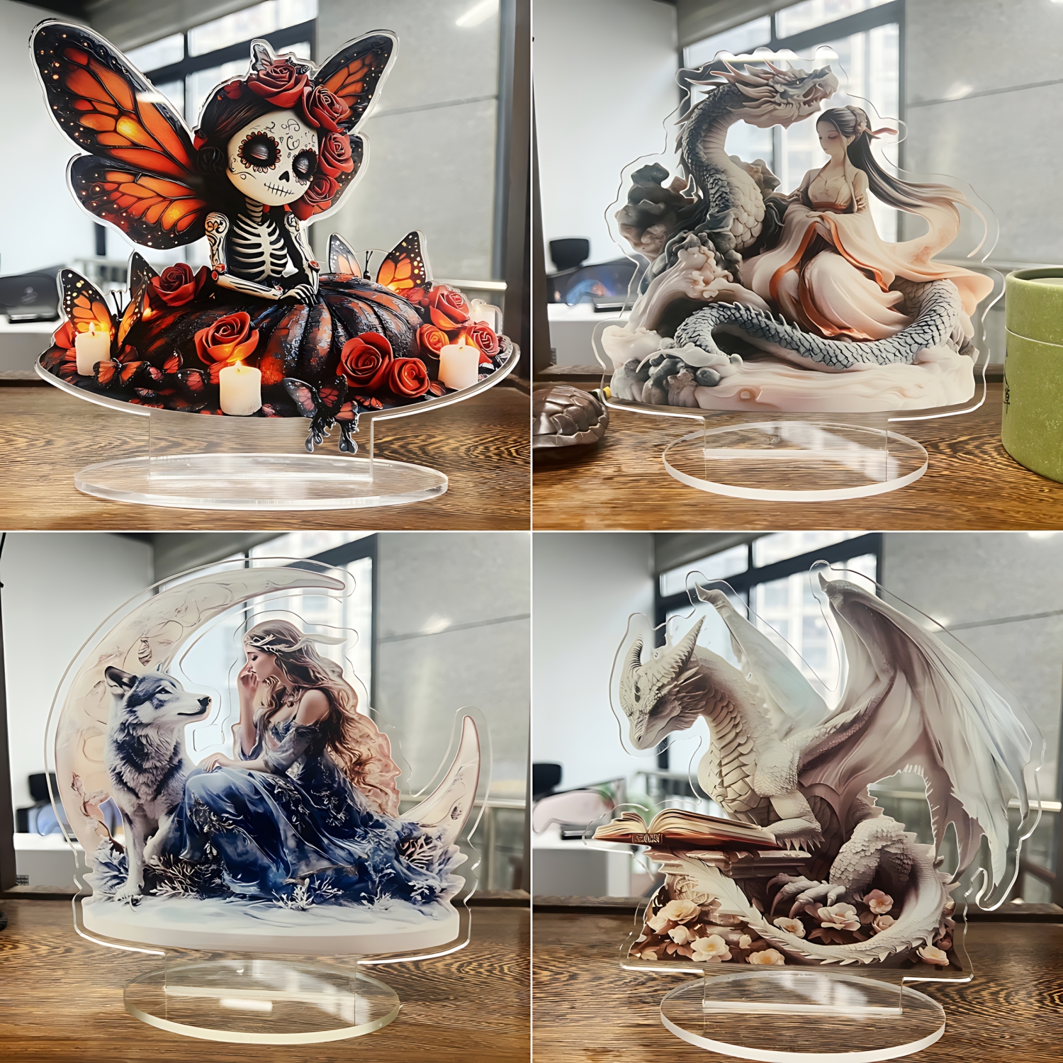 Two Tigers Statue,2D Flat Anim - Office Furniture Layout บทวิจารณ์และราคา
