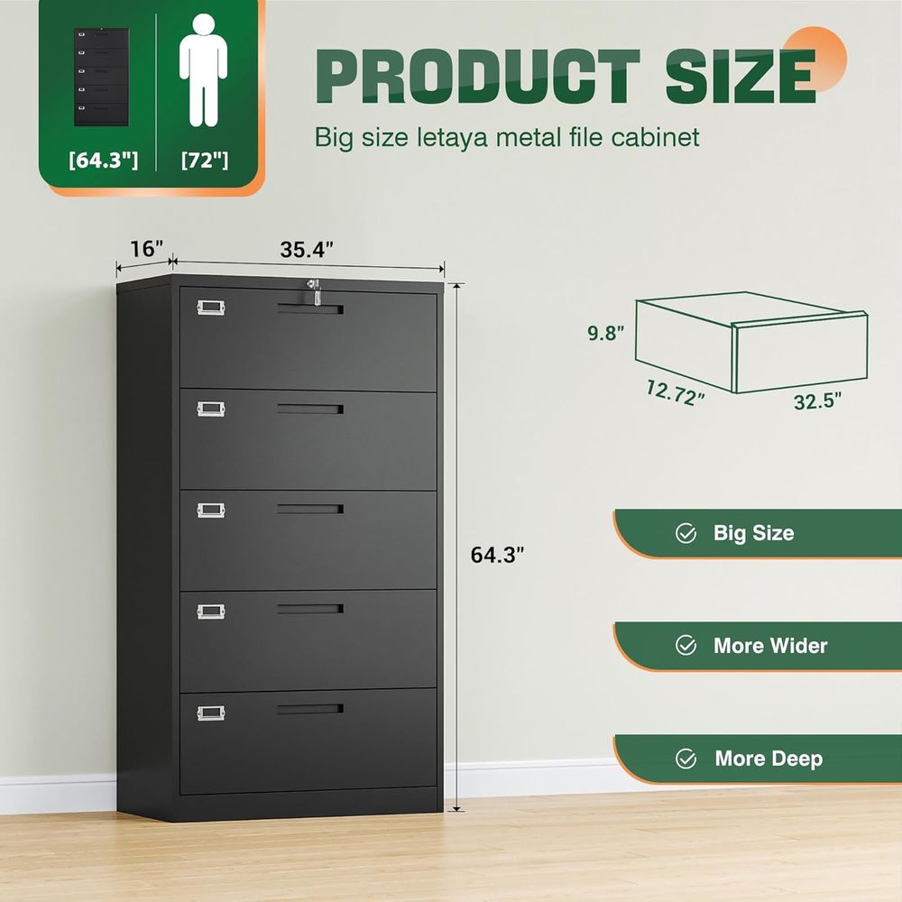 5-Drawer Metal Lateral Filing  - File Cabinet Lateral บทวิจารณ์และราคา