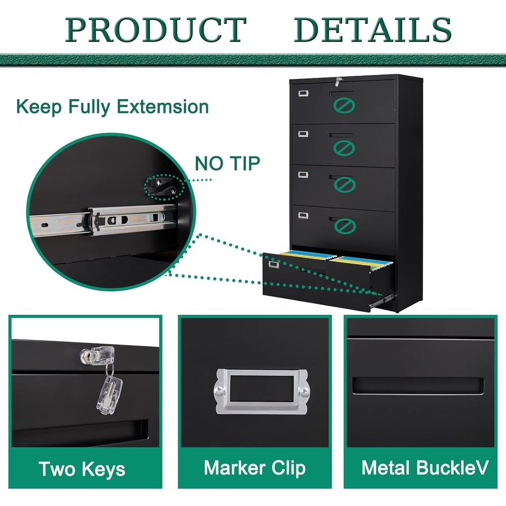 5-Drawer Metal Lateral Filing  - File Cabinet Lateral บทวิจารณ์และราคา