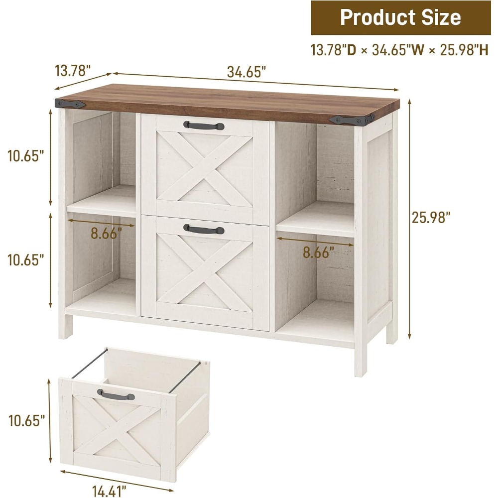 2 Drawer File Cabinet, Farmhou - File Cabinet Lateral บทวิจารณ์และราคา