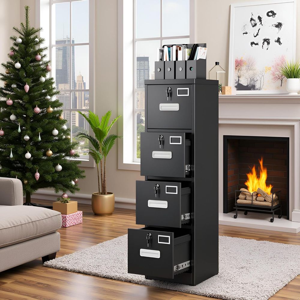 4 Der ile Cabinet with Lock an - Office Furniture Names บทวิจารณ์และราคา