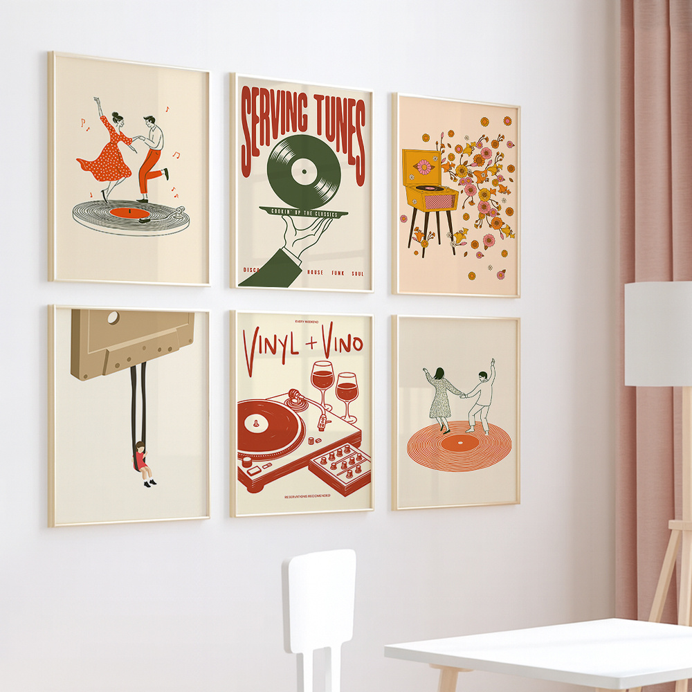 1pc Vintage Music Canvas Poste - Office Furniture Layout บทวิจารณ์และราคา
