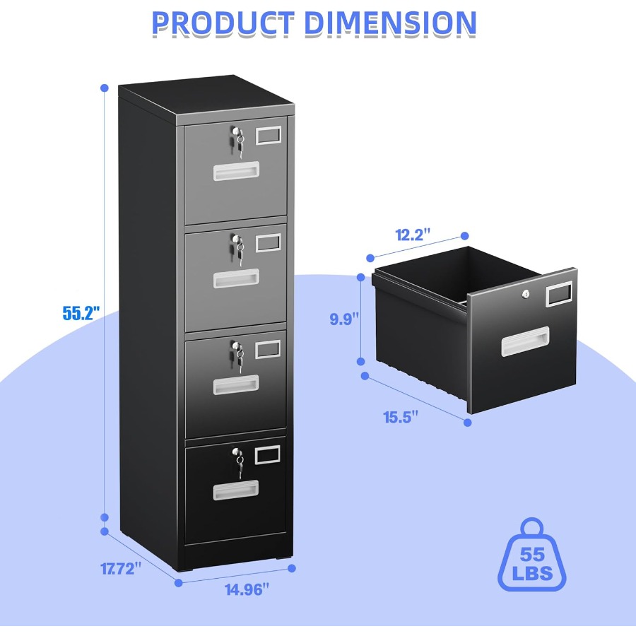4 Drawer File Cabinet Metal Ve - Office Furniture Names บทวิจารณ์และราคา
