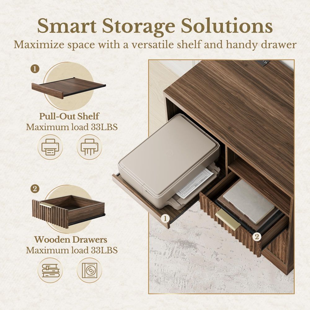 Drawer File Cabinet, Fluted Wo - File Cabinet Lateral บทวิจารณ์และราคา
