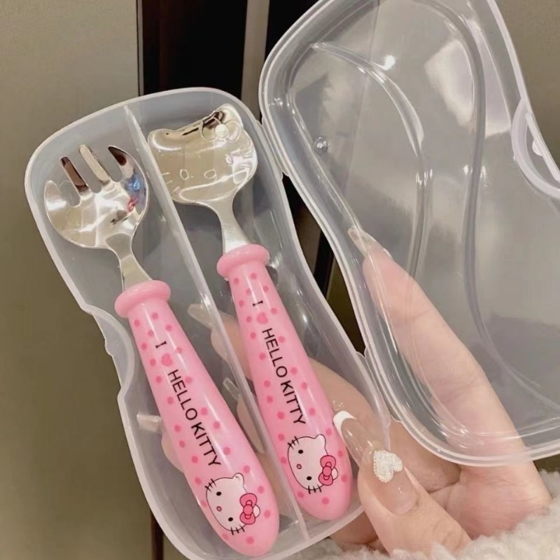 Cute cartoon Hello Kitty spoon - Office Furniture China บทวิจารณ์และราคา