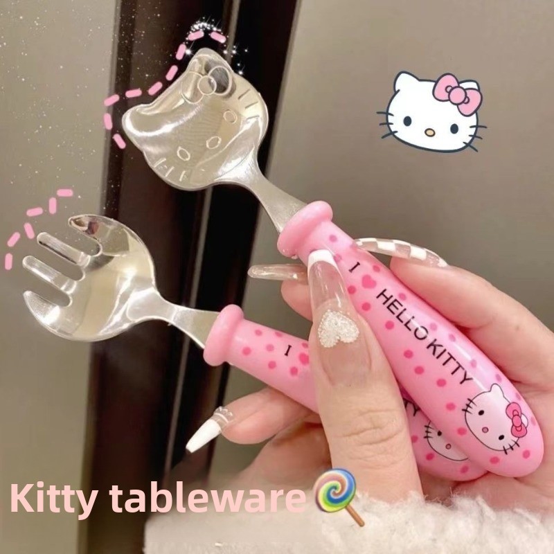 Cute cartoon Hello Kitty spoon - Office Furniture China บทวิจารณ์และราคา