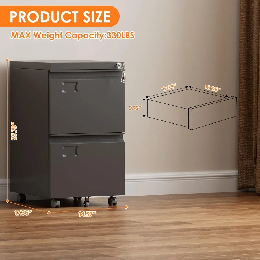 2 Drawer Mobile File Cabinet M - Office Furniture Names บทวิจารณ์และราคา