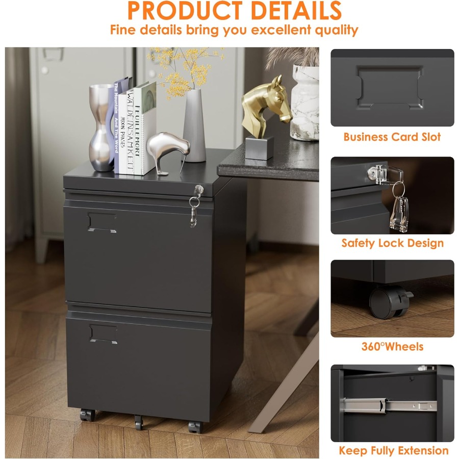 2 Drawer Mobile File Cabinet M - Office Furniture Names บทวิจารณ์และราคา
