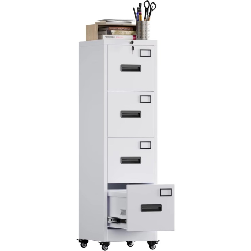 4 Drawer File Cabinet on Wheel - Office Furniture Names บทวิจารณ์และราคา