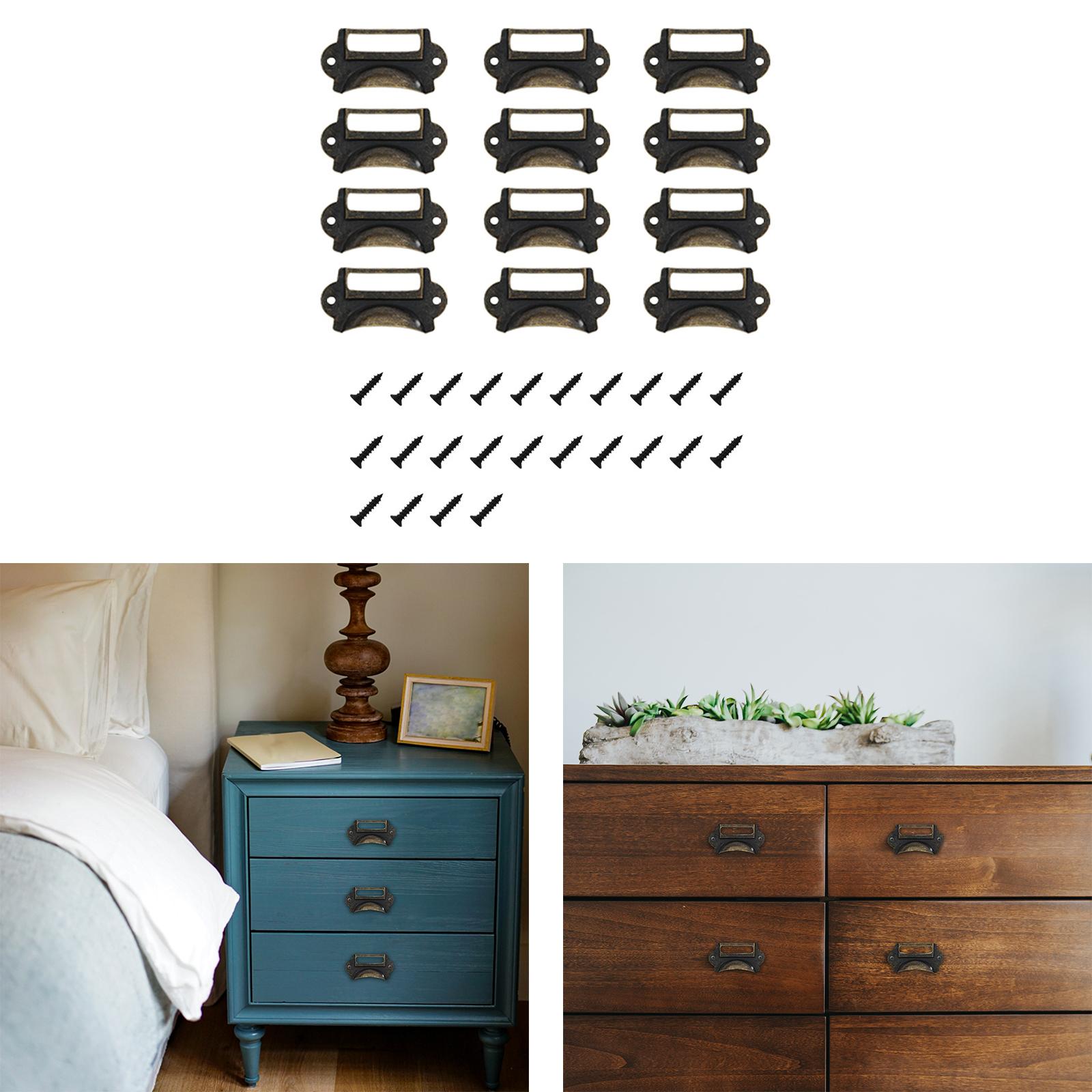 12Pcs Retro Style Drawer Pulls - Office Furniture Names บทวิจารณ์และราคา