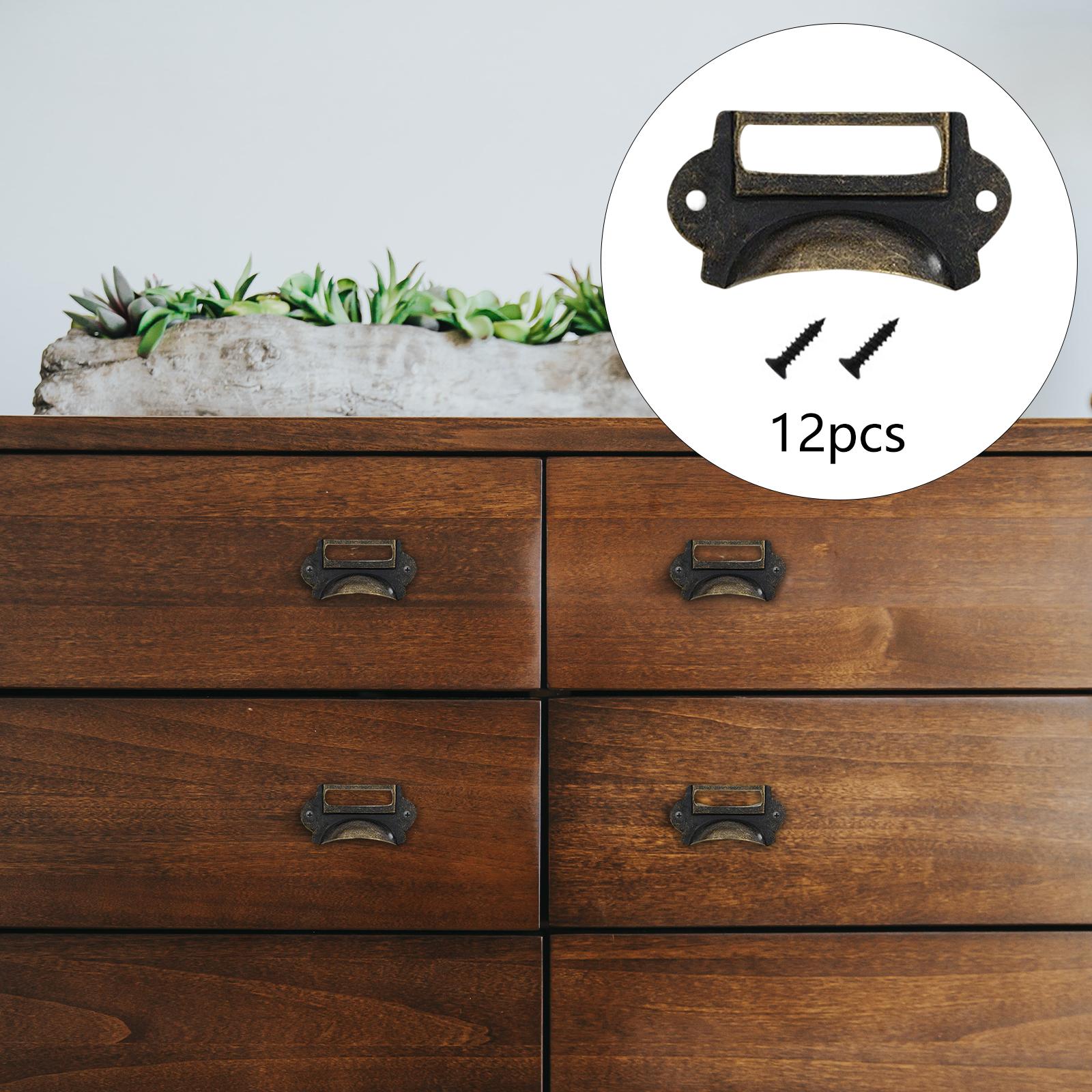 12Pcs Retro Style Drawer Pulls - Office Furniture Names บทวิจารณ์และราคา