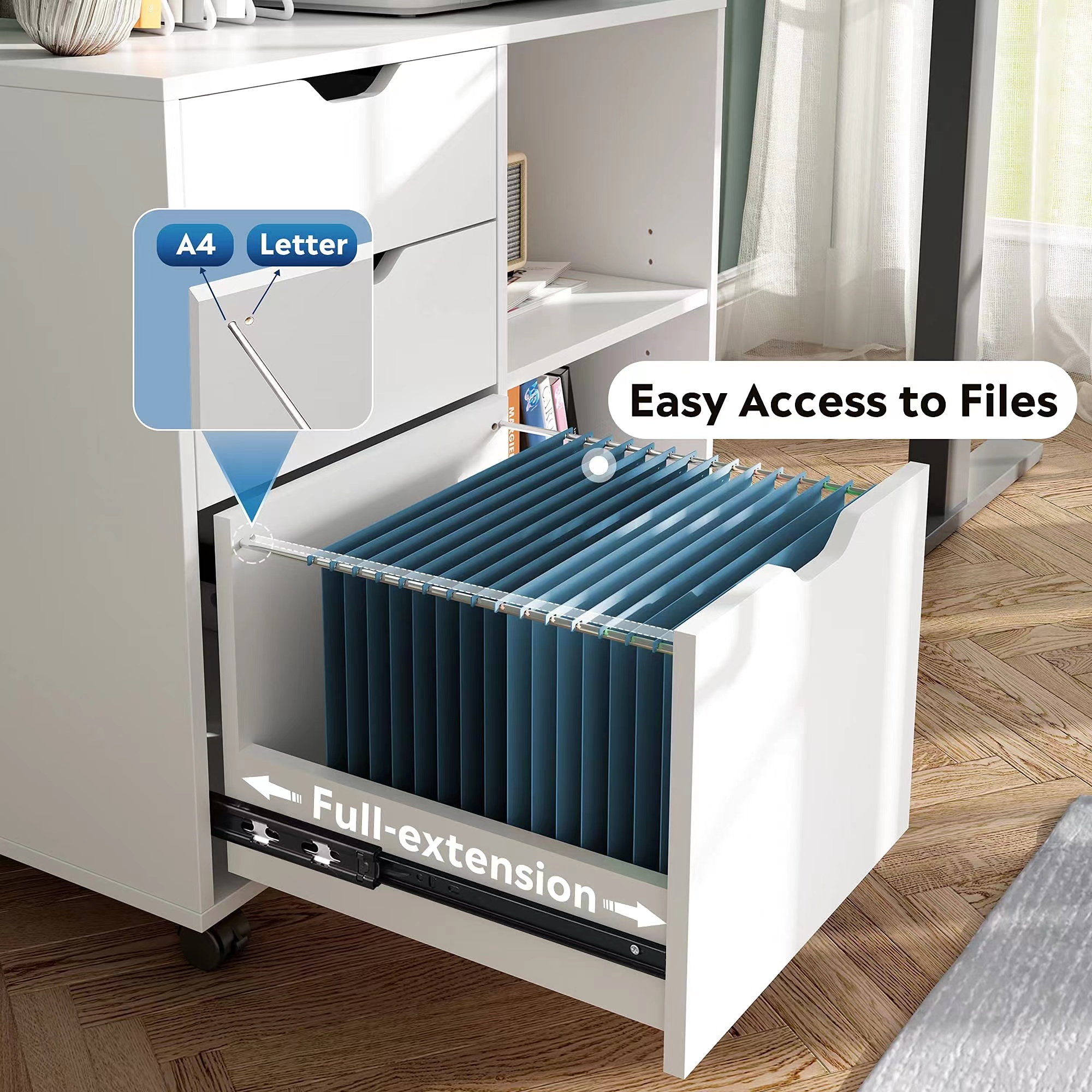 3-Drawer Wood File Cabinet, Mo - File Cabinet Lateral บทวิจารณ์และราคา