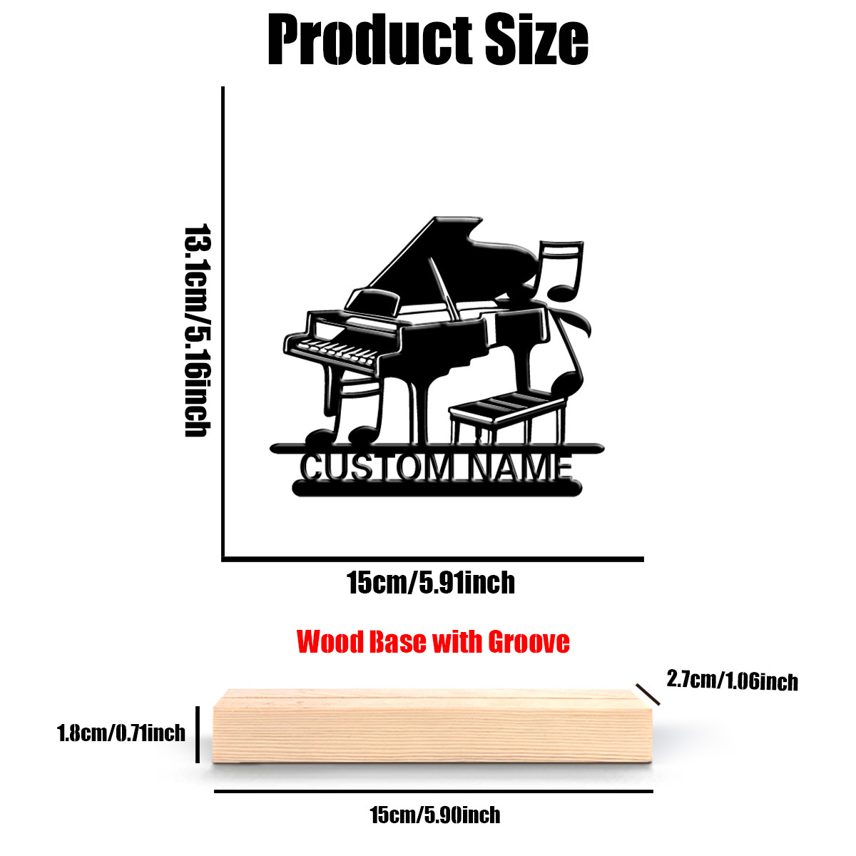 Personalized Piano Silhouette  - Office Furniture Names บทวิจารณ์และราคา