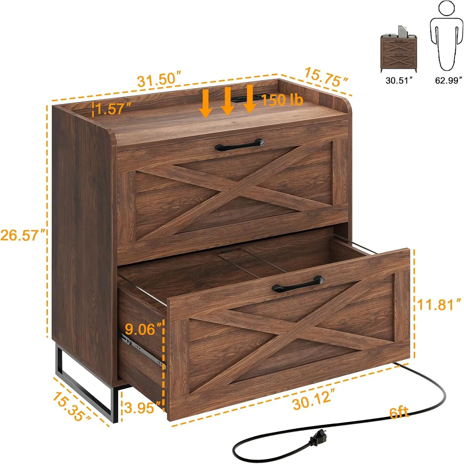 File Cabinet 2 Drawers Lateral - File Cabinet Lateral บทวิจารณ์และราคา