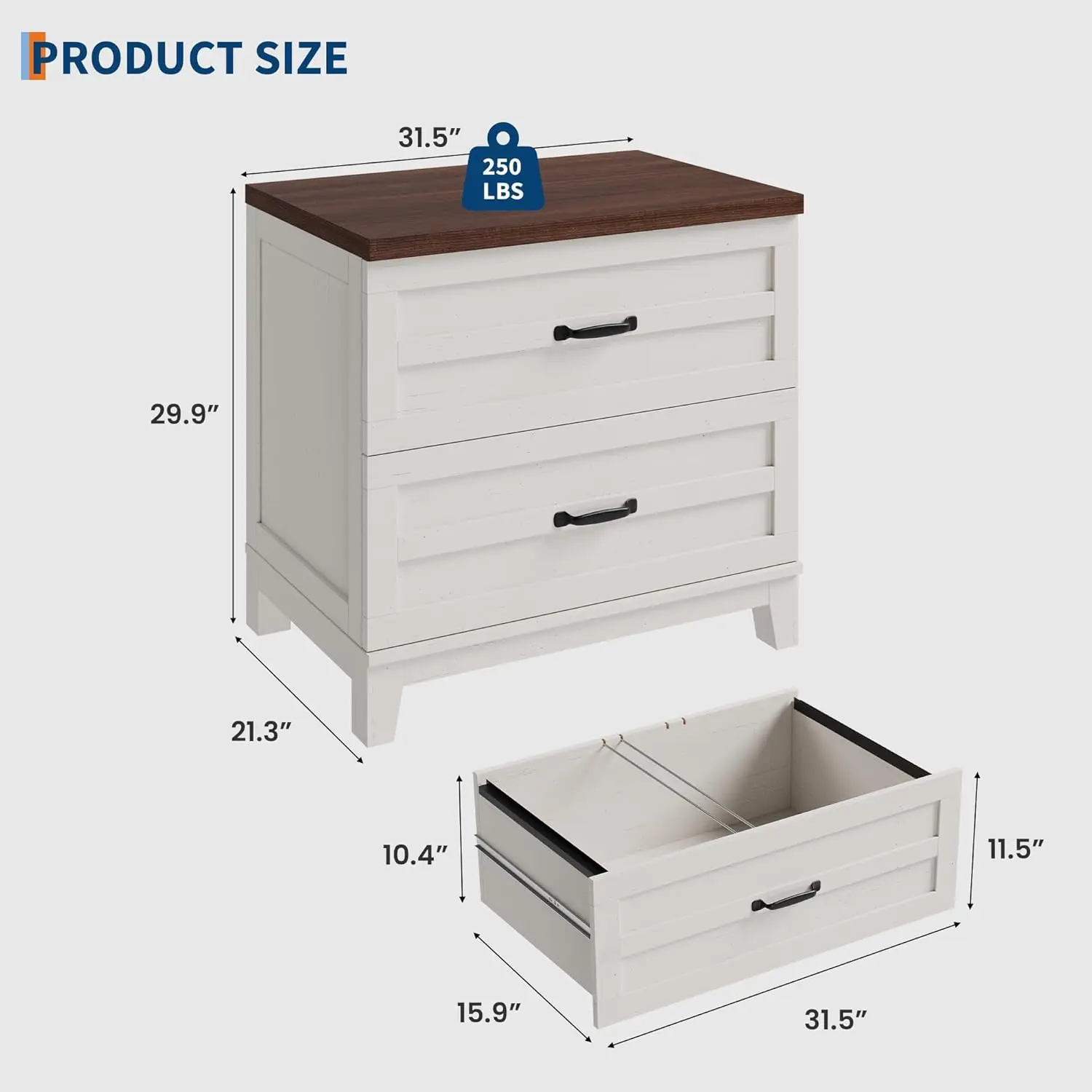 Farmhouse Lateral File Cabinet - File Cabinet Lateral บทวิจารณ์และราคา