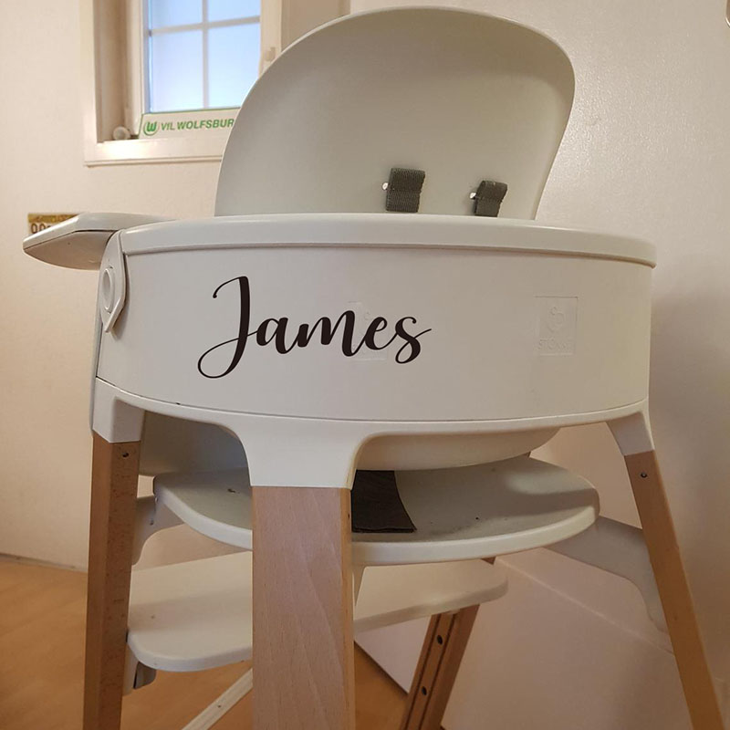 Custom Name High Chair Sticker - Office Furniture Names บทวิจารณ์และราคา